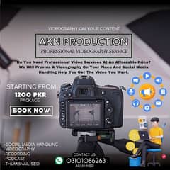 Videography For Your Content Starting From 1200 Pkr 0