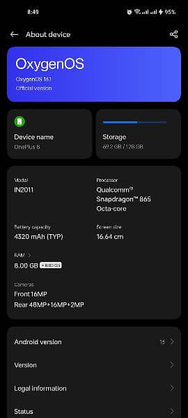 OnePlus 8 Dual Sim Global model Approved 1
