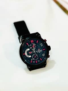 Red & black original naviforce watch