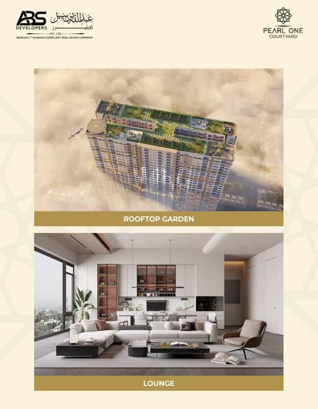 PEARL ONE COURTYARD 800 SFT TWO BED APARTMENTS ON INSTALLMENTS 3