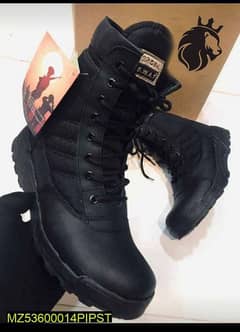 men's long army boots black swat 0