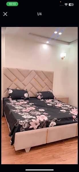 Velvet bed for sale 1