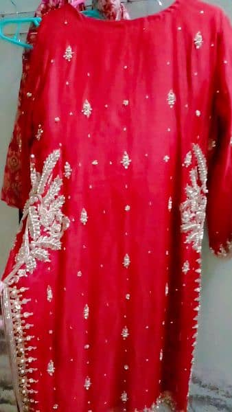 Embroided lash red suit 6