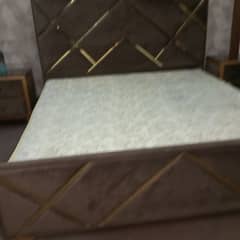 wooden bed with foam fitting