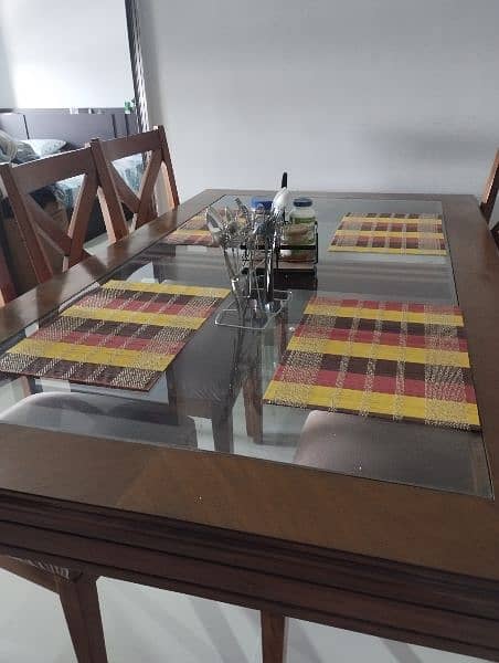 shesham wood dining table & 6 chairs 3