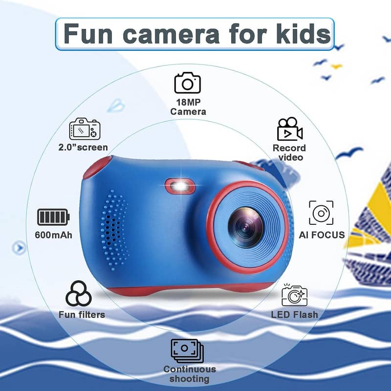 SUPBRO Children's Digital Camera with 2 Inch IPS Screen 1080P HD C616 2