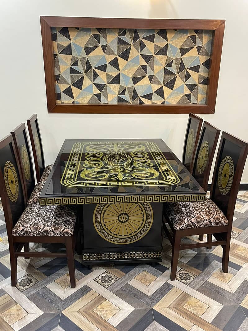 6 seater dinning pure wooden 1