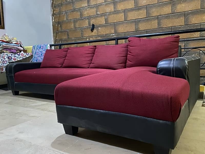 3 pc sofa set including L shaped and 2 seater 1