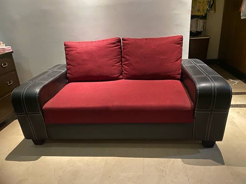 3 pc sofa set including L shaped and 2 seater 4