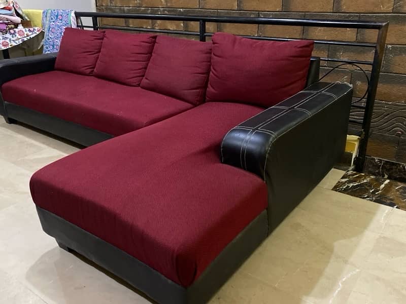 3 pc sofa set including L shaped and 2 seater 6