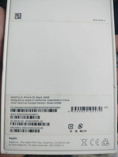 Apple Iphone SE 2020 64 GB Official PTA approved 6