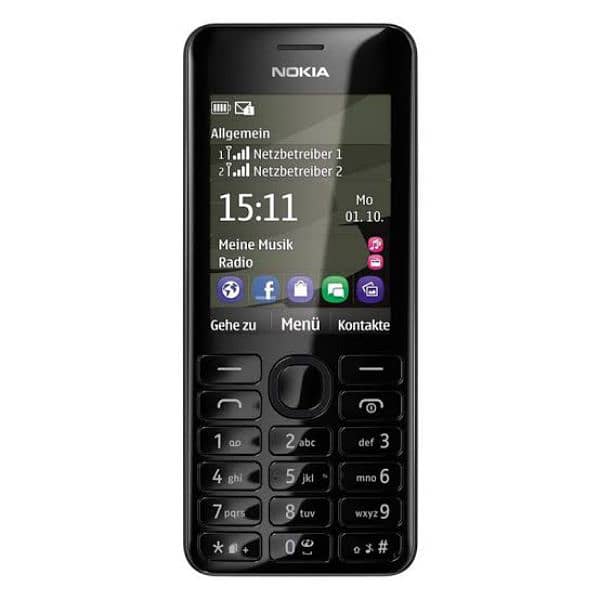Nokia 206 original 100% non PTA new box price 6500 contact 03246887251 1