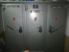 Iron Safe 3 Doors with Imported lock system Wheels