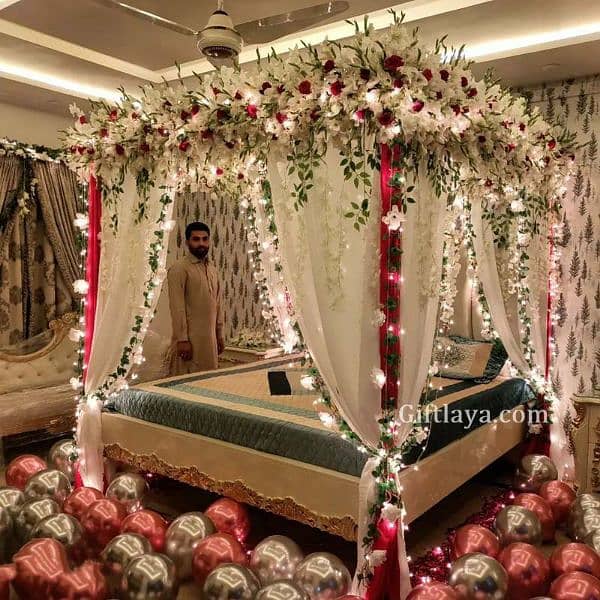 wedding house light decor /nikha stage/room decor/wedding car decor 4
