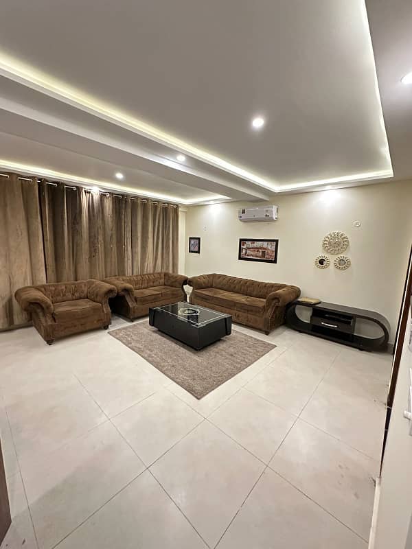Tow badroom apartment available for rent daily basis in Bahria town 8