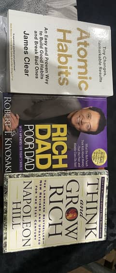 (3 Books set) Rich dad poor dad, Atomic Habits, think & Grow rich