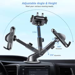 Car Phone Holder, Adjustable Car Phone Mount Cradle 360° Rotation A577