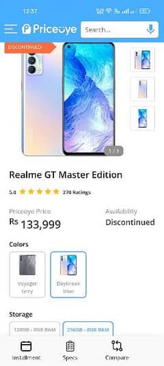 Realme Gt Master Edition 256 top condition