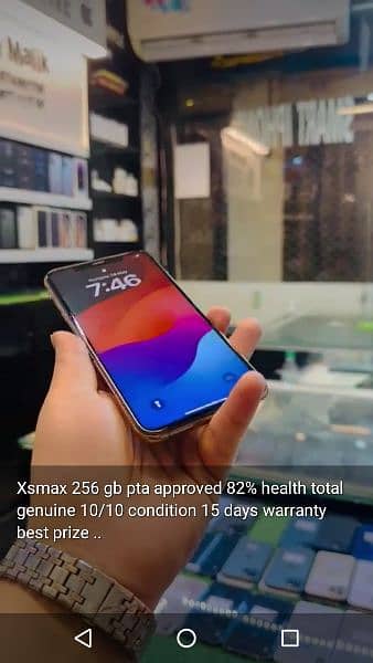 XSmax 256gb health82% PTA approved waterpeak 10by10 . . 15day WARANTY 1