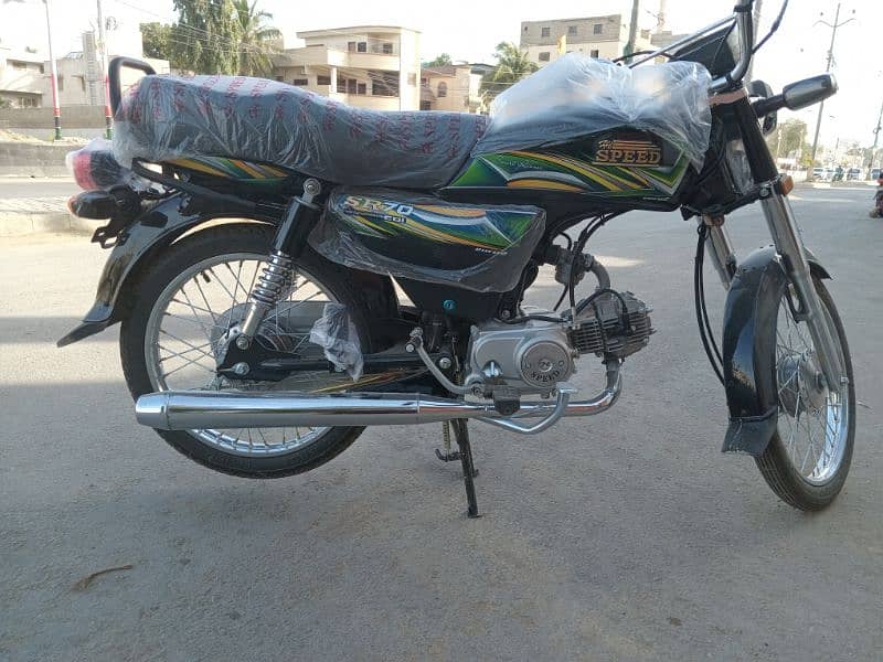 Hi speed 70cc model 2024 without number plates black colour 4