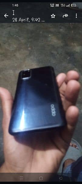 oppoa52 black colour 6/168 GB box with tecno charger 2