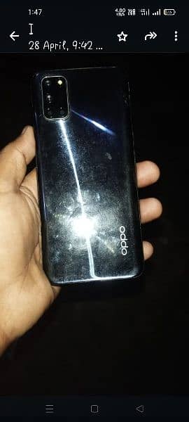 oppoa52 black colour 6/168 GB box with tecno charger 7