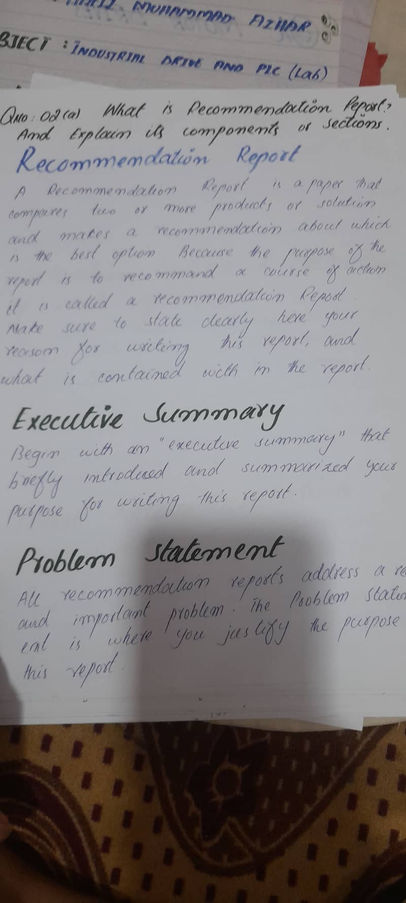 Handwritten Assignment work 18