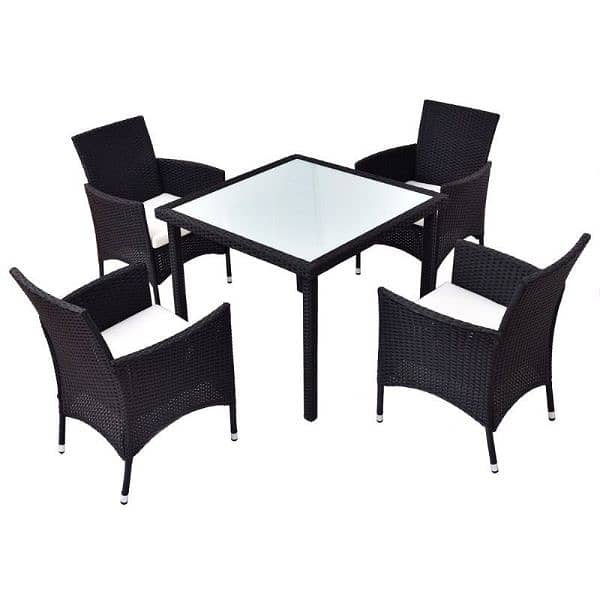 Rattan Outdoor Chairs Set 4 Chairs+Table 1
