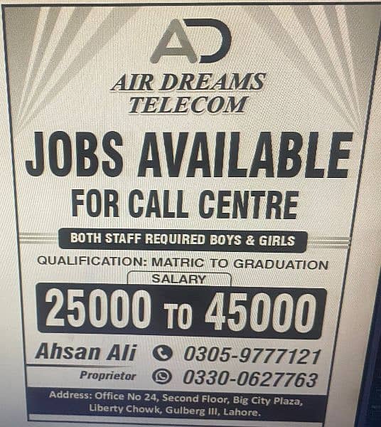 urdu call centre job available 1