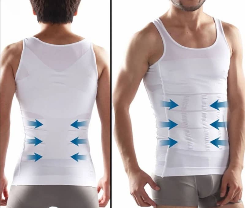 Slim n Lift Body Shaper Vest for Men White C O D 3