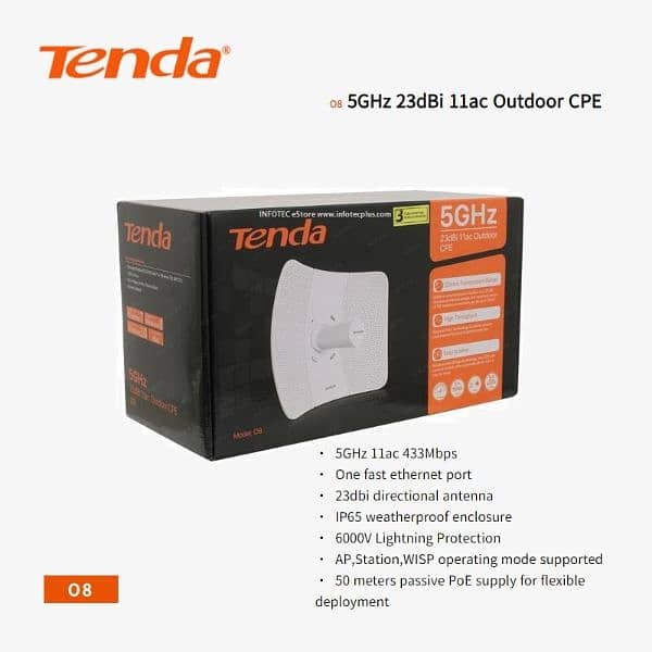 Tenda O8 20KM Brand New box pack 1