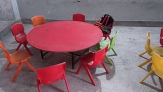 school Furniture, chairs, round tables