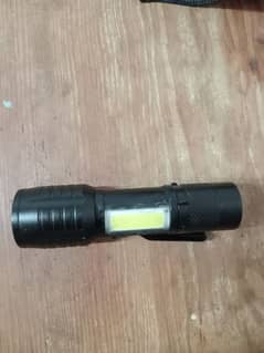 Rechargeable Mini Flashlight with Zoom and COB light 0