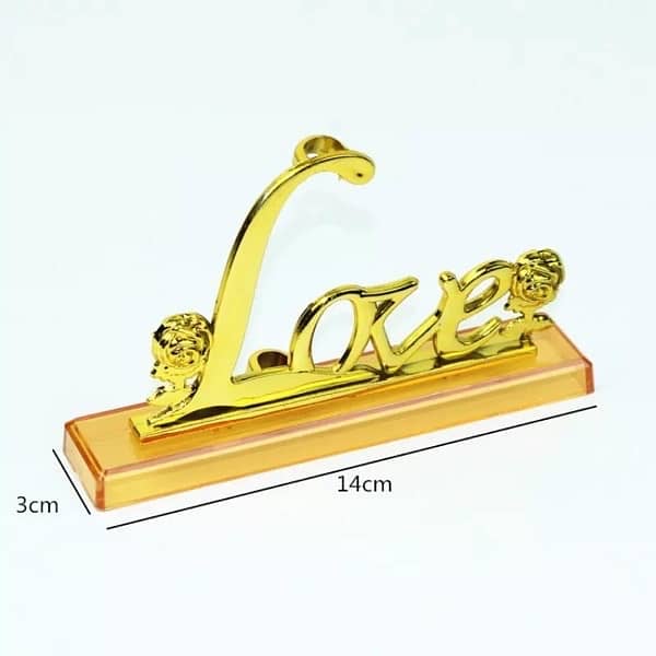 Gold Plated Decorative Rose with Love Stand 6
