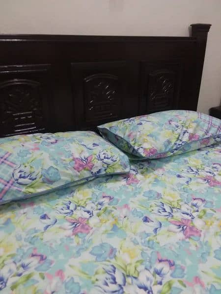 Bed with side tables for sale 1