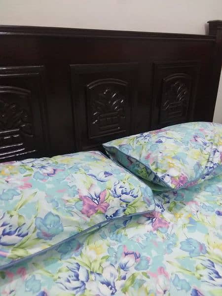 Bed with side tables for sale 2