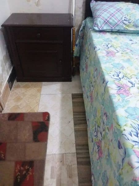 Bed with side tables for sale 5