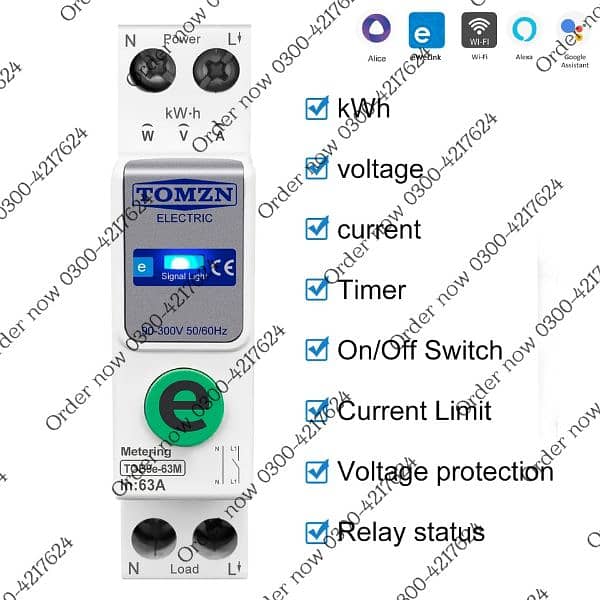 TOMZN Ewelink Single Solar Phase 63A Smart Solar Energy Meter u 3