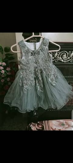 grey frock in good condition 0