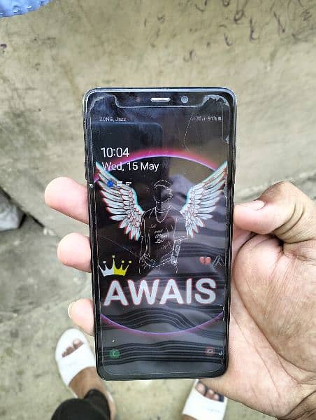 Samsung Galaxy A9 2018  condition 10/08 only back glass break 6