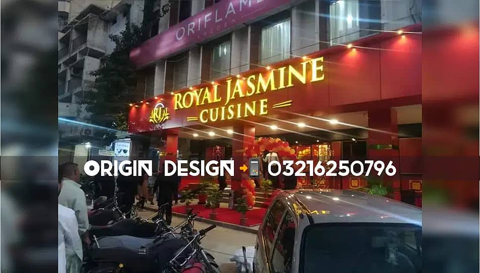 Professional 3D LED Sign Board Shop Acrylic Neon Metal Singboards 6