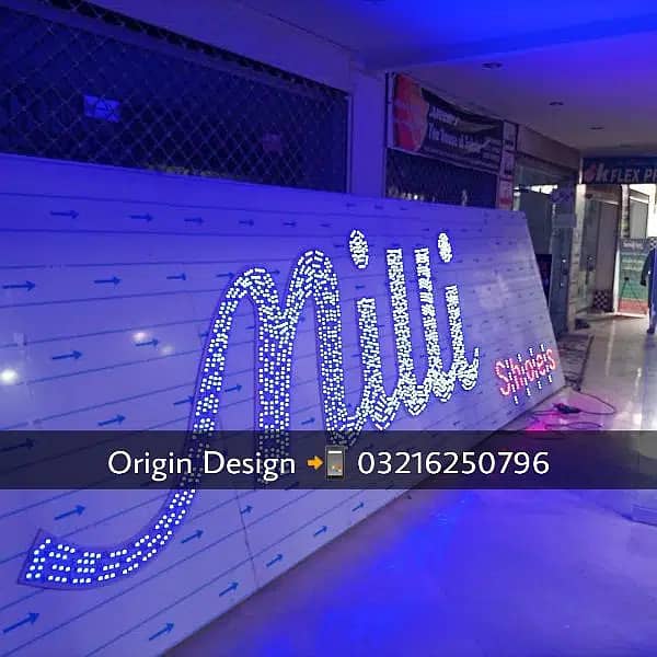 Professional 3D LED Sign Board Shop Acrylic Neon Metal Singboards 13