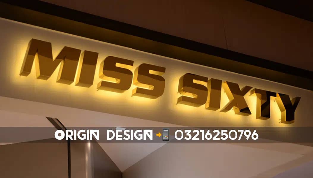 Professional 3D LED Sign Board Shop Acrylic Neon Metal Singboards 18