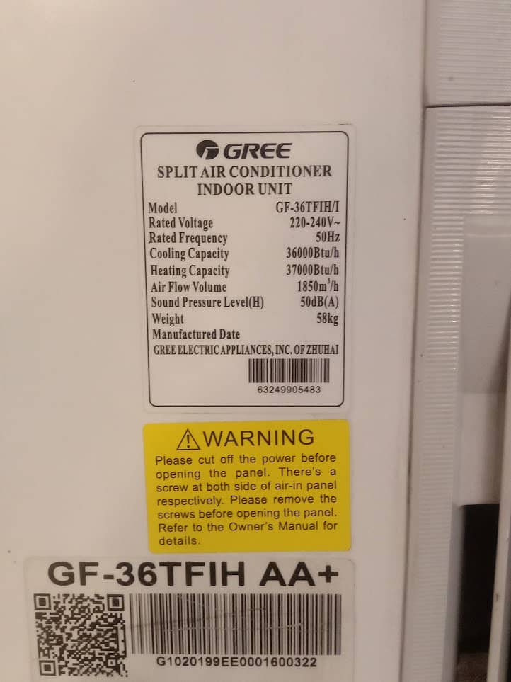 Gree 3 ton Dc inverter Only 3 months used Condition 10/10 Demand 350,0 1