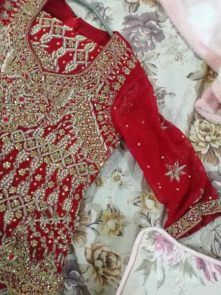bridal dress , bridal wear , red , mehroon 3