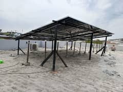 Solar Plates Elevated Structure Making