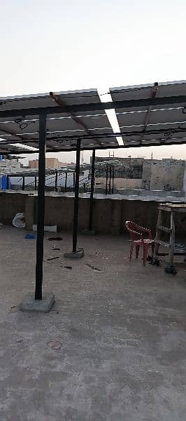 Solar Plates Elevated Structure Making 5