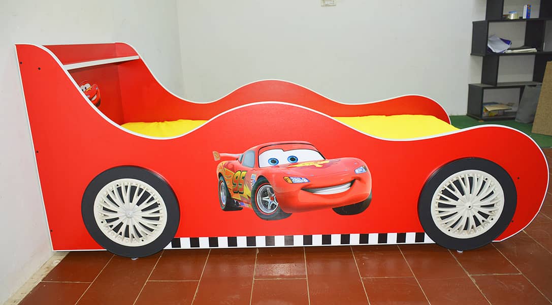 Brand New McQueen 95 Single Car Bed for Boys, Children Beds 1