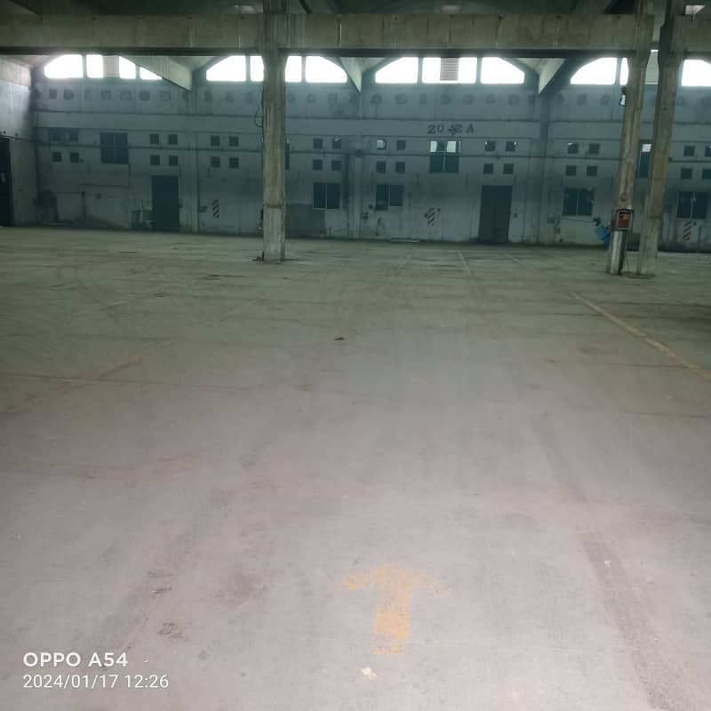 Warehouse, Storage Space, 40000 Sqft Covered With 50KVA Electricity Connection Vacant For Rent 2