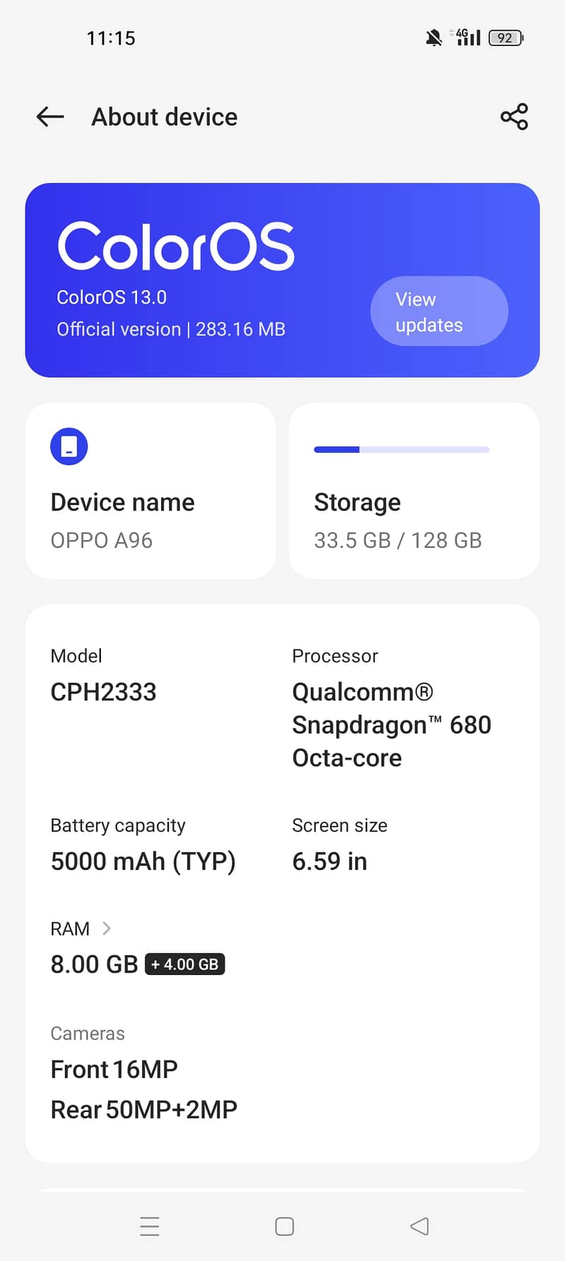 Oppo A96 8+128gb delivery All Pakistan 1